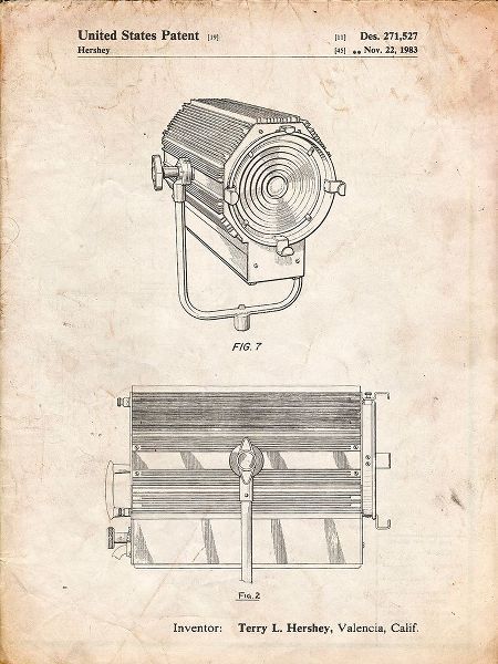 Borders, Cole 아티스트의 PP961-Vintage Parchment Mole-Richardson Film Light Patent Poster작품입니다.