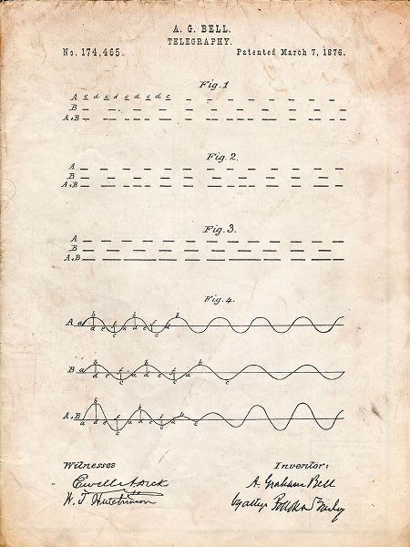 Borders, Cole 아티스트의 PP962-Vintage Parchment Morse Code Patent Poster작품입니다.