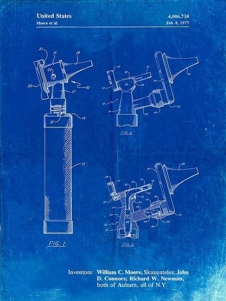 Borders, Cole 아티스트의 PP978-Faded Blueprint Otoscope Patent Print작품입니다.
