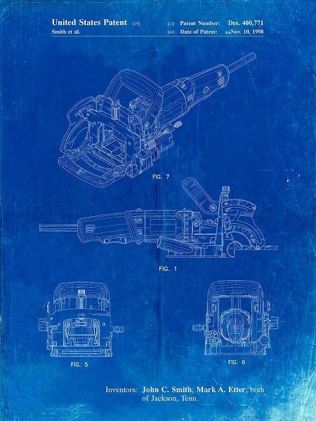 Borders, Cole 아티스트의 PP989-Faded Blueprint Plate Joiner Patent Poster작품입니다.