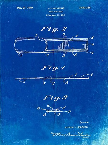 Borders, Cole 아티스트의 PP1010-Faded Blueprint Reed Patent Poster작품입니다.