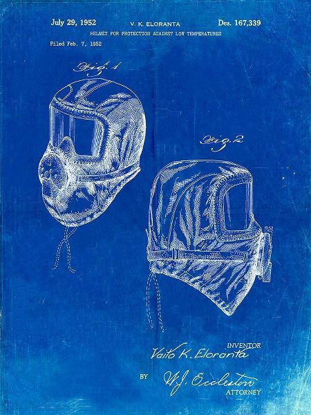 Borders, Cole 아티스트의 PP1071-Faded Blueprint Sub Zero Mask Patent Poster작품입니다.