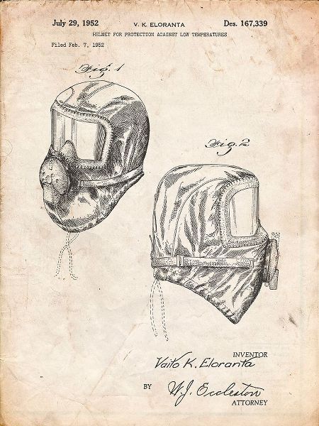 Borders, Cole 아티스트의 PP1071-Vintage Parchment Sub Zero Mask Patent Poster작품입니다.
