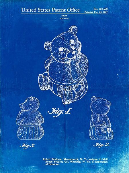 Borders, Cole 아티스트의 PP1086-Faded Blueprint Teddy Bear Poster작품입니다.