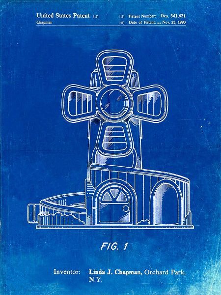 Borders, Cole 아티스트의 PP1108-Faded Blueprint Toy Windmill Poster작품입니다.