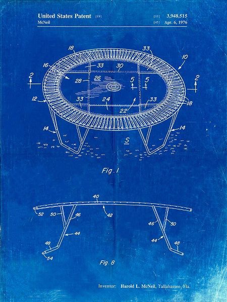 Borders, Cole 아티스트의 PP1111-Faded Blueprint Trampoline Patent Poster작품입니다.