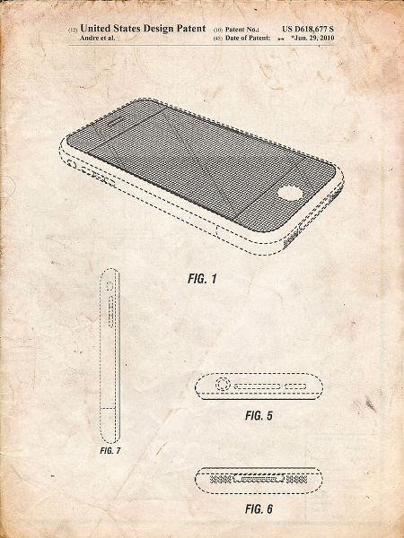Borders, Cole 아티스트의 PP177- Vintage Parchment iPhone 3 Patent Poster작품입니다.