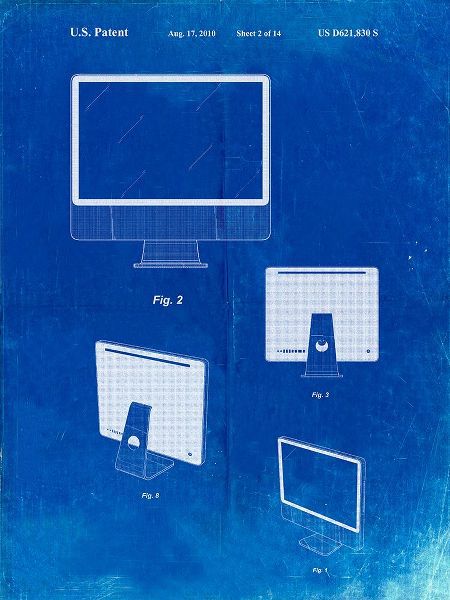 Borders, Cole 아티스트의 PP178- Faded Blueprint iMac Computer Mid 2010 Patent Poster작품입니다.