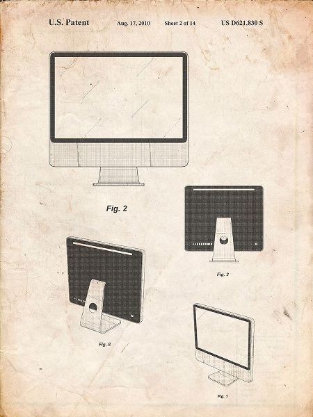 Borders, Cole 아티스트의 PP178- Vintage Parchment iMac Computer Mid 2010 Patent Poster작품입니다.
