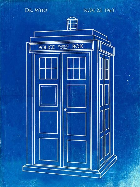 Borders, Cole 아티스트의 PP189- Faded Blueprint Doctor Who Tardis Poster작품입니다.