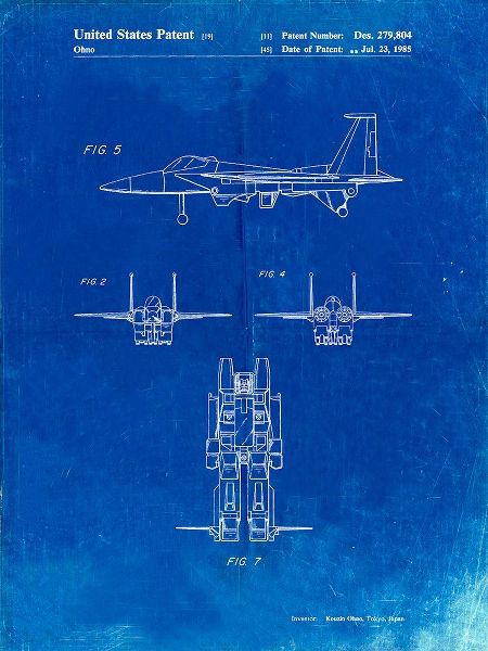 Borders, Cole 아티스트의 PP202- Faded Blueprint Starscream Transformer Patent Poster작품입니다.