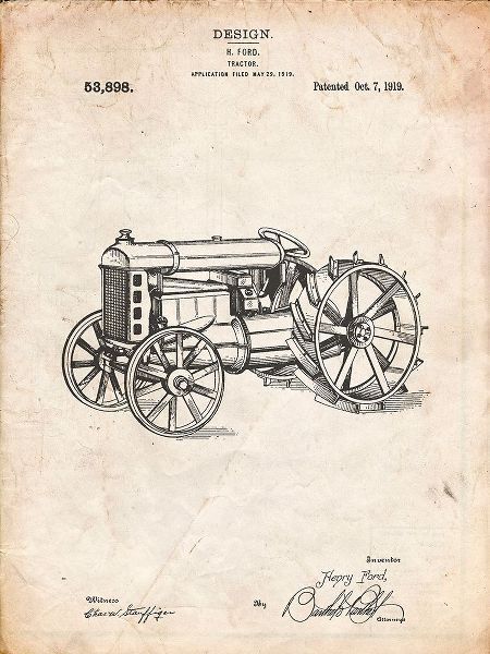 Borders, Cole 아티스트의 PP310-Vintage Parchment Fordson Tractor Patent Poster작품입니다.