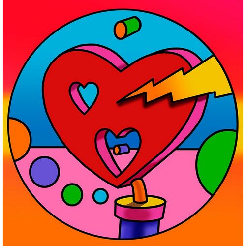 Green, Howie 아티스트의 Pop-Art-Lightning-Heart-Circle작품입니다.
