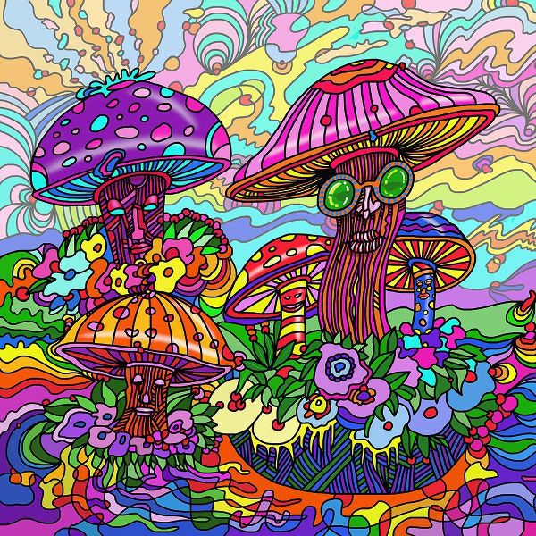 Green, Howie 아티스트의 Pop-Art-Mushrooms작품입니다.