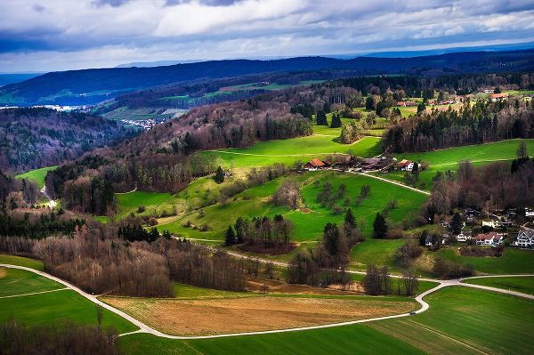 Jenny Rainbow Fine Art 아티스트의 Aerial View of the Hills Near Zurich작품입니다.