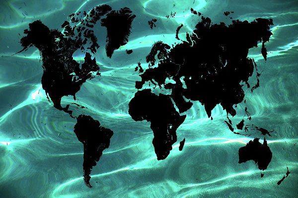 Jenny Rainbow Fine Art 아티스트의 Pure Ocean World Map 1작품입니다.