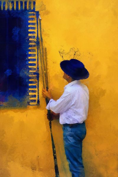 Jenny Rainbow Fine Art 아티스트의 Spanish Man at the Yellow Wall작품입니다.