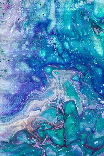 Jenny Rainbow Fine Art 아티스트의 Fluid Acrylic Emerald and Amethyst작품입니다.