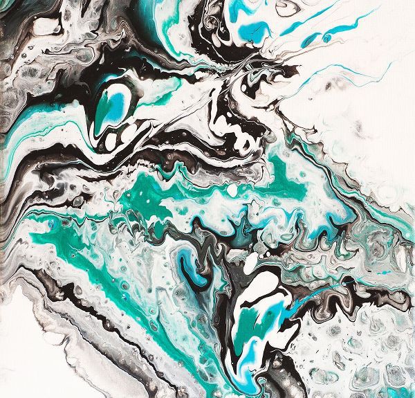 Jenny Rainbow Fine Art 아티스트의 Fluid Acrylic On Emerald Waves 1작품입니다.