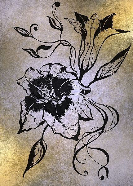 Jenny Rainbow Fine Art 아티스트의 Ink Drawing Lily Elegance작품입니다.