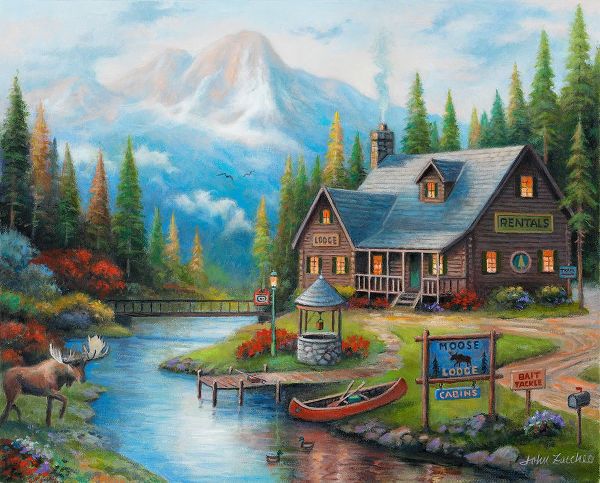 Zaccheo, John 아티스트의 Moose Creek Lodge작품입니다.