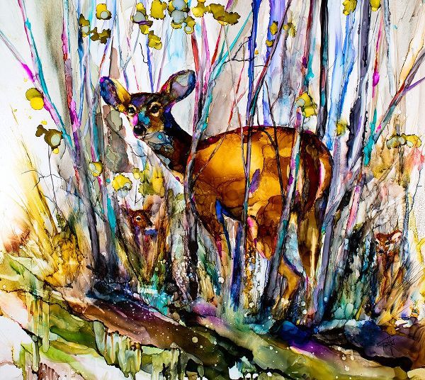 Art by Leslie Franklin 아티스트의 Oh Deer Me, I See Three작품입니다.