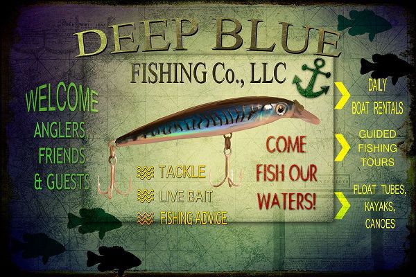 LightBoxJournal 아티스트의 Fishing - Deep Blue LLC sign작품입니다.