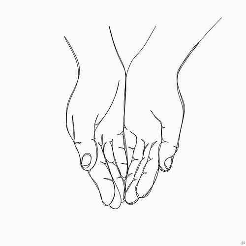 Line and Brush 아티스트의 Holding Hands 3작품입니다.