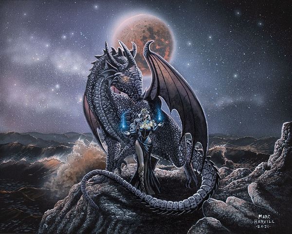 Harvill, Marc 아티스트의 Sorcerous and Blood Moon Dragon작품입니다.