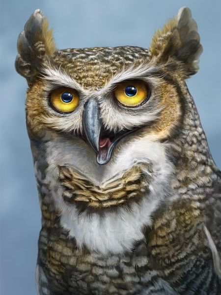 LaMontagne, Patrick 아티스트의 Great Horned Owl Totem작품입니다.