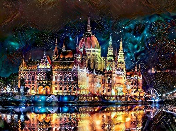 Gavidia, Pedro 아티스트의 Budapest Hungary Parliament at night작품입니다.