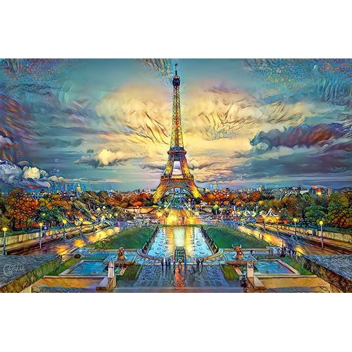 Gavidia, Pedro 아티스트의 Paris France  Fontaines de Chaillot and Eiffel Tower seen from the Place du Trocadero작품입니다.