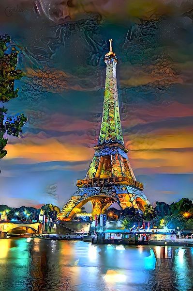 Gavidia, Pedro 아티스트의 Paris France Eiffel Tower at sunset작품입니다.