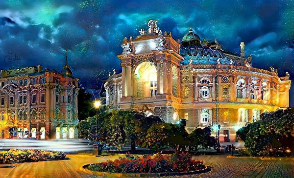 Gavidia, Pedro 아티스트의 Odessa Ukraine Opera and Ballet Theater Night작품입니다.