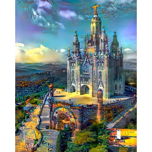 Gavidia, Pedro 아티스트의 Barcelona Spain Tibidabo Church작품입니다.