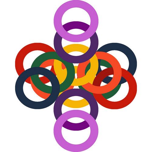 Homawoo, Richard 아티스트의 Rainbow Circles-3작품입니다.