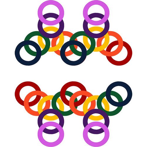 Homawoo, Richard 아티스트의 Rainbow Circles-4작품입니다.