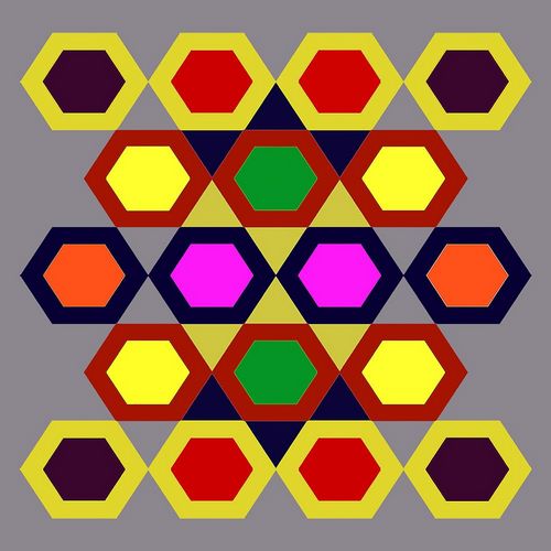 Homawoo, Richard 아티스트의 Rainbow Hexagon-2작품입니다.