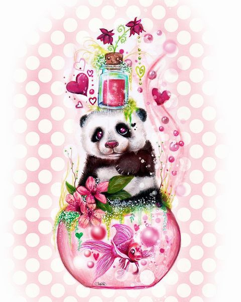 Sheena Pike Art 아티스트의 Panda Love Potion - with background작품입니다.
