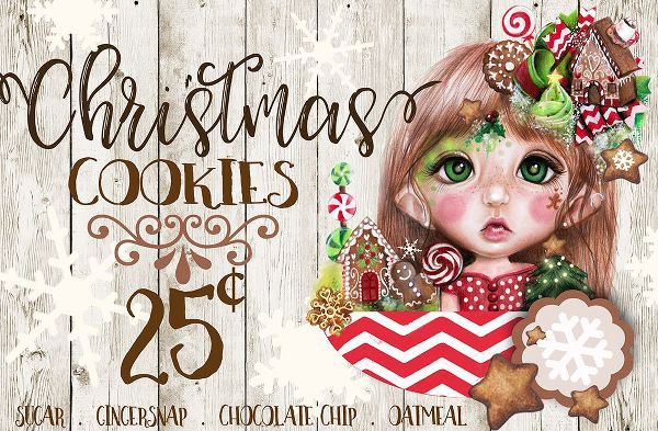 Sheena Pike Art 아티스트의 Christmas Cookies Sign - Ginger MunchkinZ Elf작품입니다.