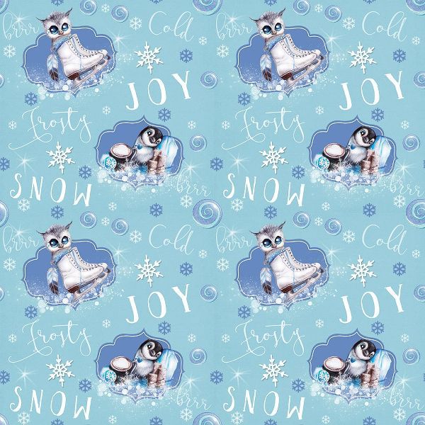 Sheena Pike Art 아티스트의 Blue Snowflake Owl Penguin - Pattern작품입니다.