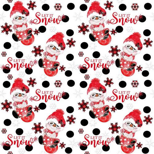 Sheena Pike Art 아티스트의 Let It Snow - Peppermint Snowman - Christmas Pattern작품입니다.
