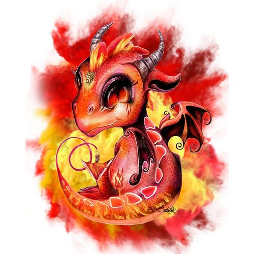Sheena Pike Art 아티스트의 Lil DragonZ Element Series Fire작품입니다.