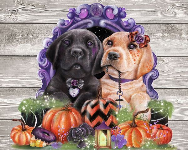 Sheena Pike Art 아티스트의 Sweet Halloween Couple Puppies작품입니다.
