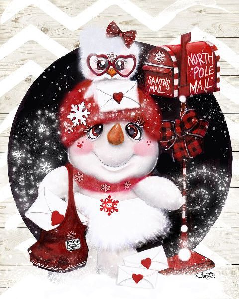 Sheena Pike Art 아티스트의 Santa Letter Delivery Snowman작품입니다.