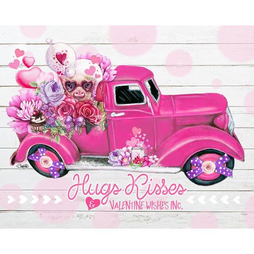 Sheena Pike Art 아티스트의 Hugs Kisses Valentine Wishes Inc. Truck작품입니다.
