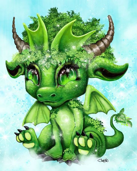 Sheena Pike Art 아티스트의 Green Foliage - Lil DragonZ작품입니다.