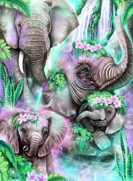 Sheena Pike Art 아티스트의 Day Dream Elephants Lagoon작품입니다.