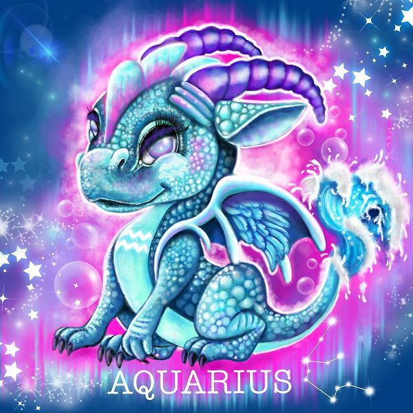 Sheena Pike Art 아티스트의 Zodiac Lil Dragonz Aquarius작품입니다.