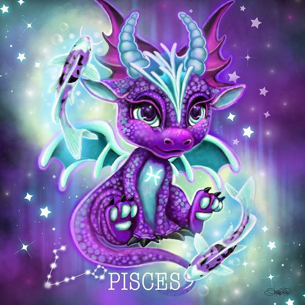Sheena Pike Art 아티스트의 Zodiac Lil Dragonz Pisces작품입니다.